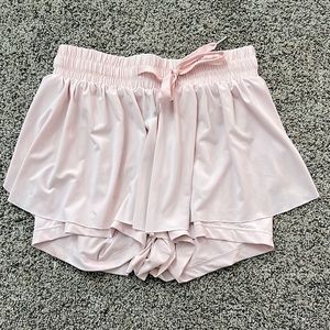 pink halara flowy shorts